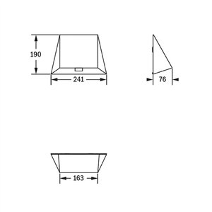 Segnale triangolare luminoso per uscita di emergenza, 26 cm di larghezza, 20,8 cm di altezza, 8,7 cm di profondità, per illuminazione di sicurezza - Product Image 2