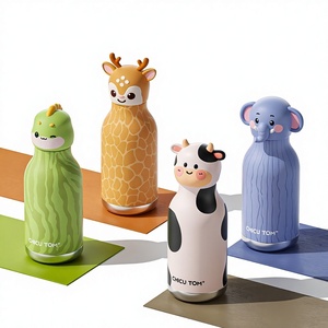 Nuova Bottiglia d'Acqua Portatile per Bambini, 480 ml, in Acciaio Inox a Doppia Parete, Isolamento Termico <span class=keywords><strong>8</strong></span> Ore, con Cannuccia Ribaltabile - Product Image 1