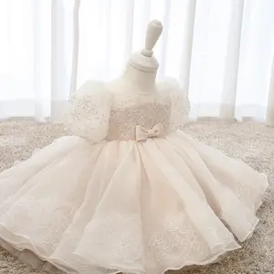 Amerikan butik yüksek kalite bebek prenses elbiseler parti balo bebek kız dantel elbise