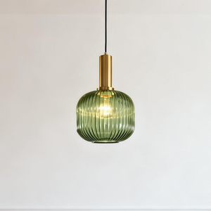 <span class=keywords><strong>Lampada</strong></span> <span class=keywords><strong>a</strong></span> <span class=keywords><strong>sospensione</strong></span> <span class=keywords><strong>a</strong></span> LED moderna in vetro con supporto in metallo dorato <span class=keywords><strong>a</strong></span> coste per illuminazione di <span class=keywords><strong>sospensione</strong></span> in vetro per sala da pranzo - Product Image 1