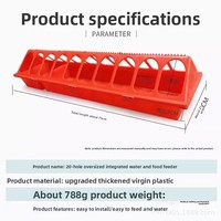 Nouvelle mangeoire longue et écologique en PVC pour poulets, canards et oies