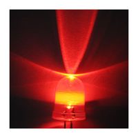 Diodi LED da 10mm Rossi, Verdi, Blu, Gialli, Bianchi, Rotondi, Super Luminosi, con Angolo di 25 Gradi e Lente Trasparente
