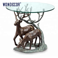 Sculpture d'art animale en métal sur mesure de grande taille, base de pied de table et sculpture en bronze