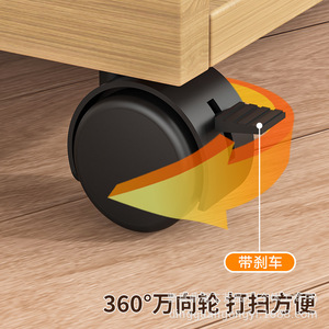Wooden Desktop Computer Stand 24cm X 5cm X 4cm Wheeled Mobile Base For Computer Case <b>Bracket</b> - Product Image 4