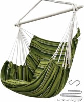 Fauteuil suspendu en corde de coton avec coussin, pour intérieur/extérieur, patio, jardin, balcon, siège relaxant à suspendre au plafond d'un arbre