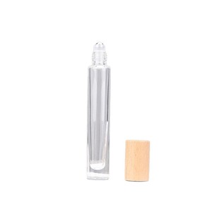 Vente d'usine - Huile essentielle <span class=keywords><strong>parfum</strong></span>ée 10 ml - Flacon en verre transparent avec bille roulante et couvercle en bambou - Product Image 6
