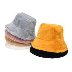 Soft Touch Feeling Fluff Winter Warm Unisex Outdoor Bucket Hat - Product Image 1