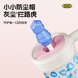 Honglixin Portable Straw Cup 650ml With Handle Drop Resistant For Travel And Office Use - Product Image 1