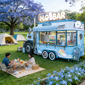 Eco‑Friendly Fiberglass Food Cart Waterproof Concession Cart for Beach Resort Wedding Catering - Product Image 1