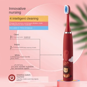 Produttore all'ingrosso carino vibrante sonico spazzolino elettrico per bambini a batteria sostituibile con testina morbida via orale pulita - Product Image 4