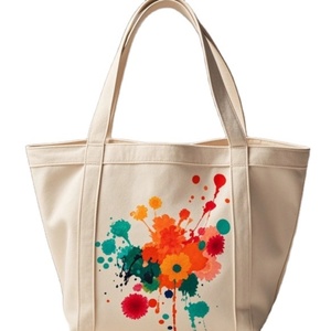 Sac bandoulière et sac fourre-tout en sergé de coton réutilisable, durable et de haute qualité, avec logo personnalisé, couleurs personnalisables, pour une utilisation décontractée toute saison - Product Image 1