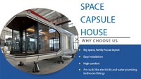 Nouveau Produit 2026 : Hôtel Capsule Spatiale, Mini-Maison Préfabriquée, Maison Pod Préfabriquée, Maison Préfabriquée de Luxe, Cabine Conteneur