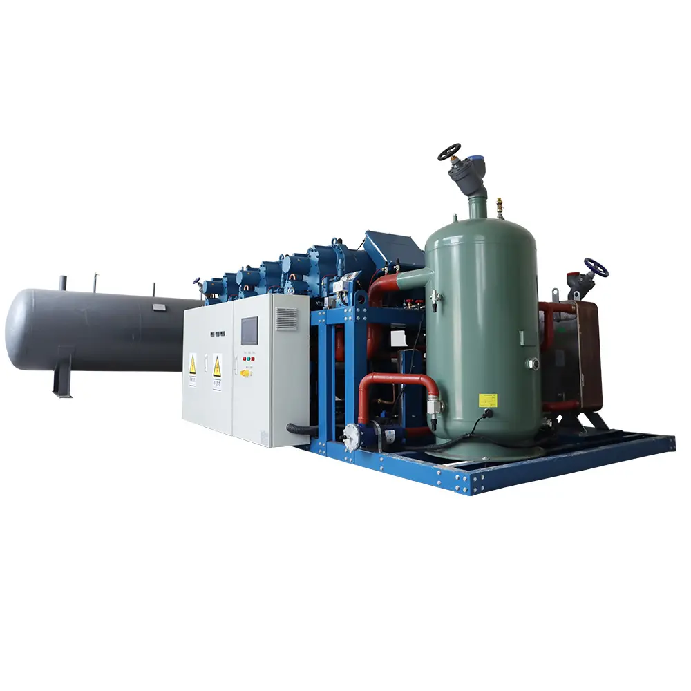 Unidade de compressor de refrigeração de alta precisão e longa vida útil Unidade de condensação do Compressor de refrigeração de parafuso