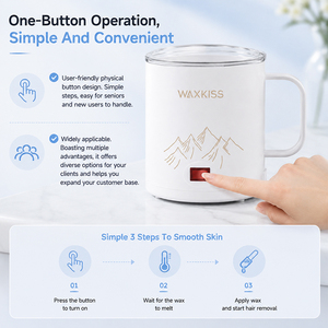 เครื่องอุ่นแว็กซ์กำจัดขนขนาดเล็ก 110 มล. รุ่น Sample Support พร้อมหม้อซิลิโคนถอดได้ ทนทาน ใช้ได้กับแว็กซ์ทุกชนิด - Product Image 3