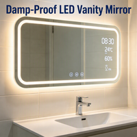Miroir de salle de bain intelligent à LED à économie d'énergie Shunhua, forme personnalisée, réglage flexible de la lumière, idéal pour la rénovation des salles de bain d'hôtels et d'invités