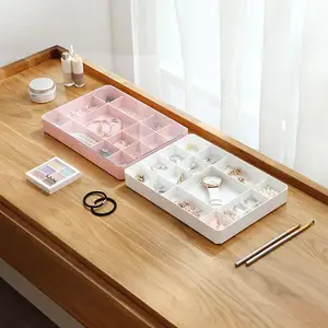 Organizzatore di trucco in plastica trasparente, stoccaggio dell'organizzatore di trucco cosmetico