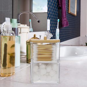 Vente en gros de coton-tige cosmétique transparent porte-distributeur d'apothicaire en acrylique transparent - Product Image 4