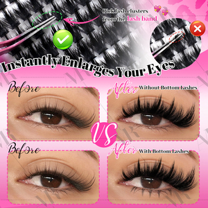 US Local Stock 100D Spikes Cluster <strong>Lashes</strong> Natural Look <strong>Volume</strong> 232Pcs 10-18mm <strong>Lash</strong> Cluster Kit with Bottom <strong>Lash</strong> - Product Image 4