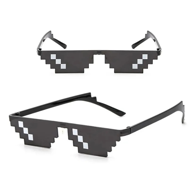 RTS Party Supplies Men Women Coding Pixel Trendy Cool Funny Vintage Toy Shades Eyewear
