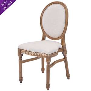 Chaise Louis en résine plastique PP à effet de texture de grain de bois, vente chaude, pour mariage, événement, banquet, salle à manger - Product Image 5