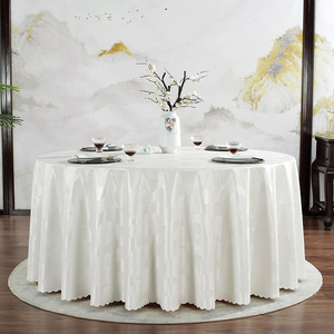 Vente en gros Nappe ronde tissée florale Banquet Mariages Fêtes Nappe en cuir PU pour événements - Product Image 6