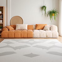 Canapé modulaire sectionnel à deux places, design simple et moderne en velours, 86,6 pouces, dossier rembourré en éponge, pour bureau, hôtel, salon