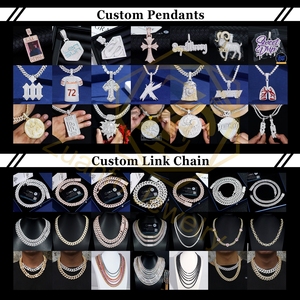 Catena Cubana Hiphop con Moissanite Taglio Baguette, Certificata D VVS1, in Argento 925 con Diamanti Moissanite e Logo Personalizzabile - Product Image 4