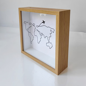 Boîte de rangement pour photos et souvenirs avec carte du <span class=keywords><strong>monde</strong></span> Shadow Box - Product Image 3