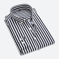 Camisa de manga larga con rayas verticales grandes de otoño para hombres de estilo coreano de moda y camisa hermosa