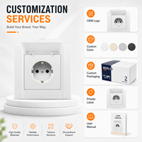 Prise murale Schuko de type F allemande 16A 250V avec couvercle de protection, prise électrique mise à la terre, vente en gros UE