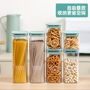 Conteneur de stockage pour céréales, cylindre avec couvercle à clipser, qualité alimentaire, transparent, hermétique, anti-humidité, antibactérien, pour usage en cuisine - Product Image 3