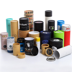 Cilindro personalizado Tubos de papel de cartón Kraft Embalaje Tubo de papel Kraft para envases de cosméticos Perfume con tapa - Product Image 1