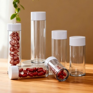 Botella de Plástico PET de Pared Gruesa de 50 ml, 80 ml, 100 ml para Cosméticos, Botella de Alta Gama para Suero, Cápsulas de Esencia, Aceite Esencial, con Tapa de Rosca - Product Image 1