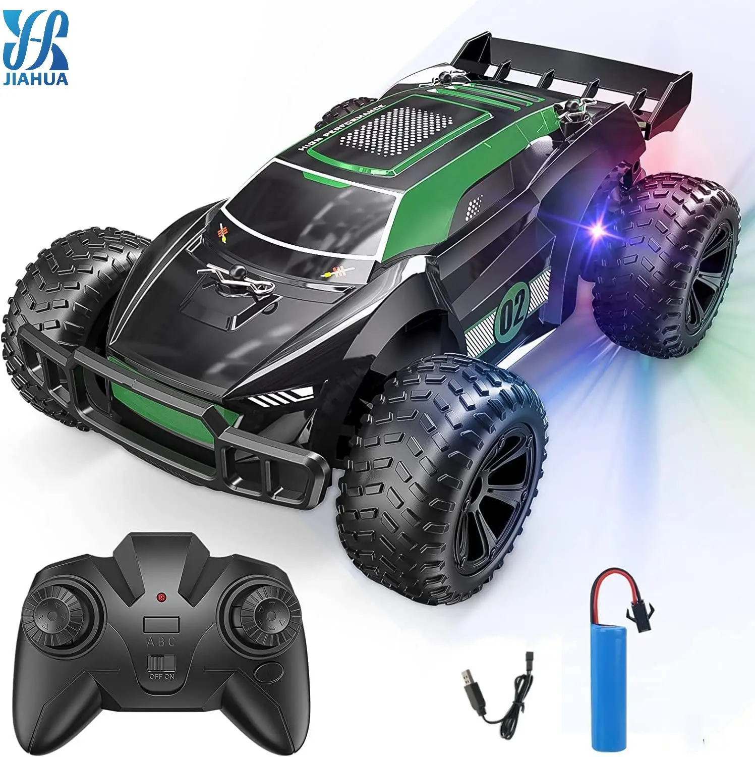 2WD Remote Control Car 2.4G High Speed Electric Car With Wheel Lights Shock RC Racing Car