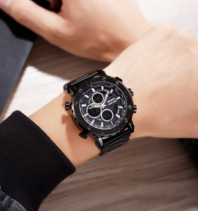 นาฬิกา Skmei 1636 รุ่นหรู พร้อมฟังก์ชั่น<span class=keywords><strong>นับ</strong></span>ถอย<span class=keywords><strong>หลัง</strong></span> นาฬิกาอนาล็อกสำหรับผู้ชาย กันน้ำ 3ATM นาฬิกาดิจิตอล สายสแตนเลสสตีล 304 - Product Image 5