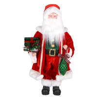 Statue de Père Noël classique rouge et verte pour la décoration de table de Noël, cadeau de vitrine, nouveauté