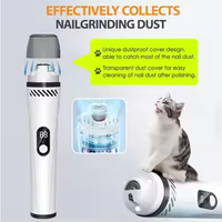 Coupe-griffes sans fil pour animaux de compagnie avec affichage LED de la batterie et fonction anti-arrêt brusque pour propriétaires d'animaux d'intérieur – Soin des ongles sans désordre