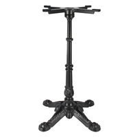 Pied de table industriel rétro noir robuste en métal et fonte, base de table croisée antique pour mobilier de bar, restaurant, salle à manger, café, bistrot