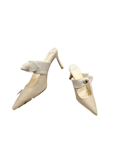 Zapatos de Mujer Jimmy de Alta Calidad y Moda, Tejidos con Tela de Rafia, Decorados con Lazos de Mariposa en la Parte Superior - Product Image 4