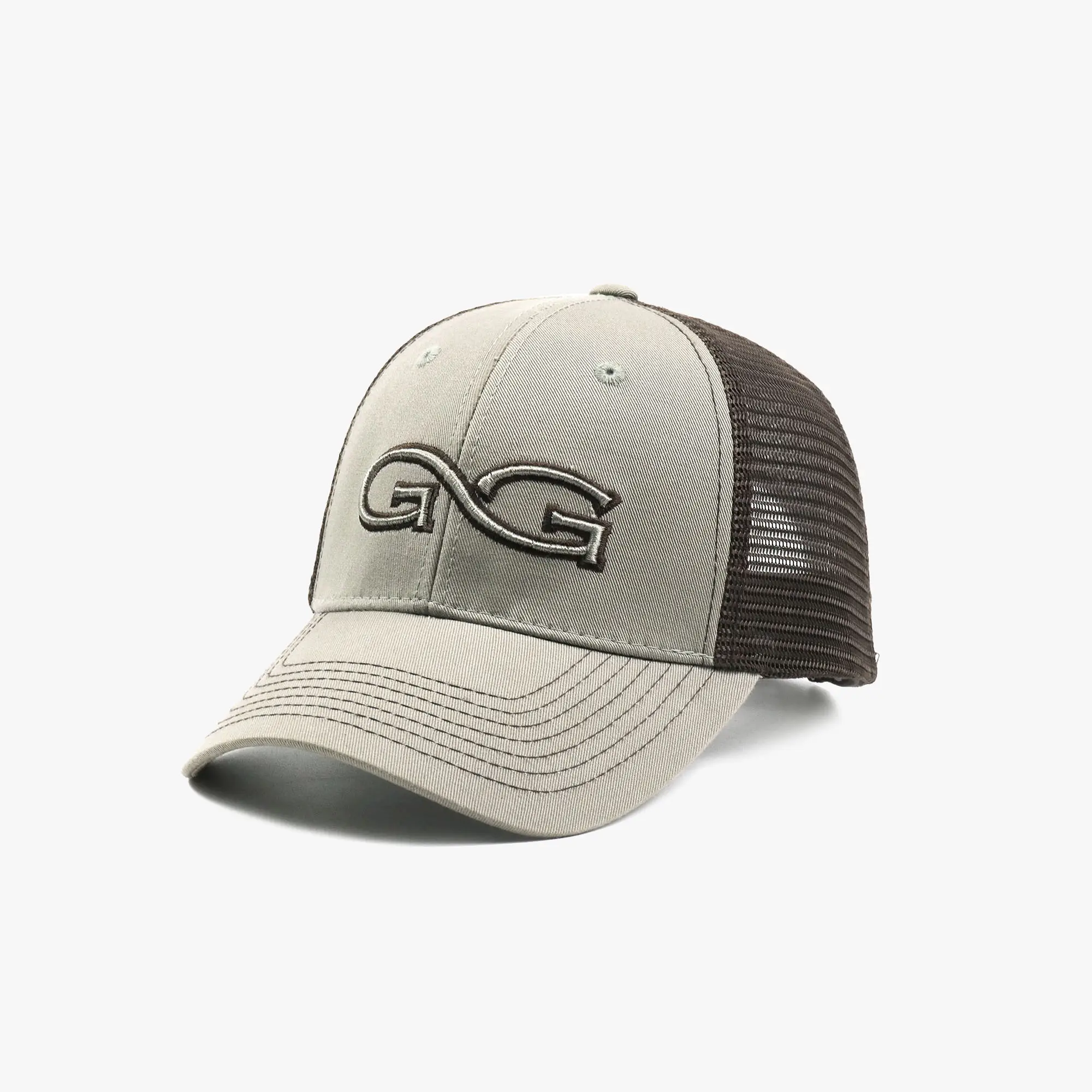 Guangdong factory high profile trucker mesh hat summer mesh cap Gameguard outdoor hat 3D embroidery customized logo OEM ODM