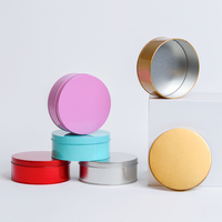 Boîte en étain ronde de qualité alimentaire en gros avec logo personnalisé imprimé pour l'emballage cadeau de chocolats, bonbons et dattes de qualité supérieure