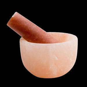 Nuevo Mortero y Maja de Sal del Himalaya Natural 2025, con Tacto Real para Moler Especias, Hierbas y Condimentos, Pakistán - Product Image 2