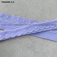 Bande élastique pliée en nylon jacquard à chevrons colorée sur mesure de 2,0 cm pour accessoires de couture de vêtements/soutiens-gorge – Vente en gros