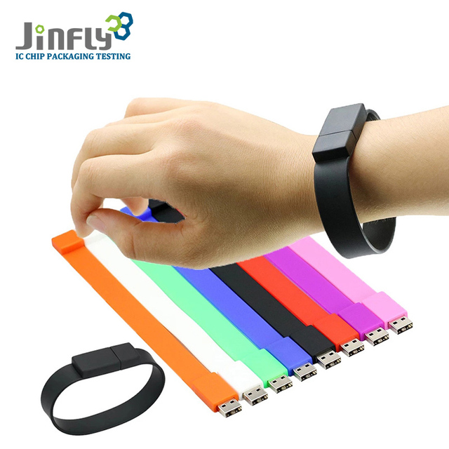 Hot Selling Portable 2.0/3.0 USB Flash Drives 16Gb 32Gb 64Gb 128Gb Silicone Memory Stick USB Usb Flash Drives Bracelet