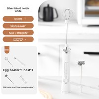 Espumador de Leche Eléctrico Recargable Inalámbrico, Portátil, para Café, Uso en Cafeterías y en el Hogar