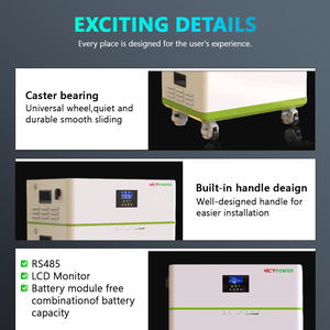 Système de stockage d'énergie solaire empilable Victpower 15 kWh, batterie LiFePO4, pack solaire, onduleur hybride BMS 5-10 kW, hors réseau, IP54 - Product Image 3