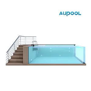 Usine de piscine creusée de jardin en fibre de verre de carbone