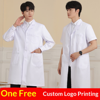 Blouse de laboratoire personnalisable, blouse de laboratoire blanche de haute qualité, blouse de médecin réglable, uniforme médical pour hôpital et laboratoire