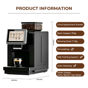 Moseener Commercial Automatic Espresso Machine Professional <b>Coffee</b> <b>Maker</b> Touch Screen Multifunctional <b>Portable</b> - Product Image 2