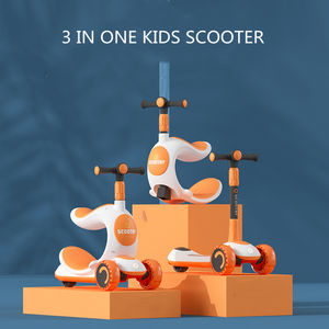 Trottinette pour bébé 3 en 1 Jouet pour enfants Trottinette pliable Hauteur réglable <span class=keywords><strong>Planche</strong></span> à roulettes - Product Image 2